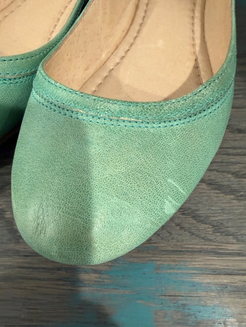 Frye Carson Ballet Flats Mint Green—9 - Picture 3 of 10